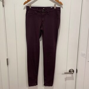 Rag Bone‎ Jean For Nordstrom Wine Colored Skinny Legging Zipper Pants Size 29